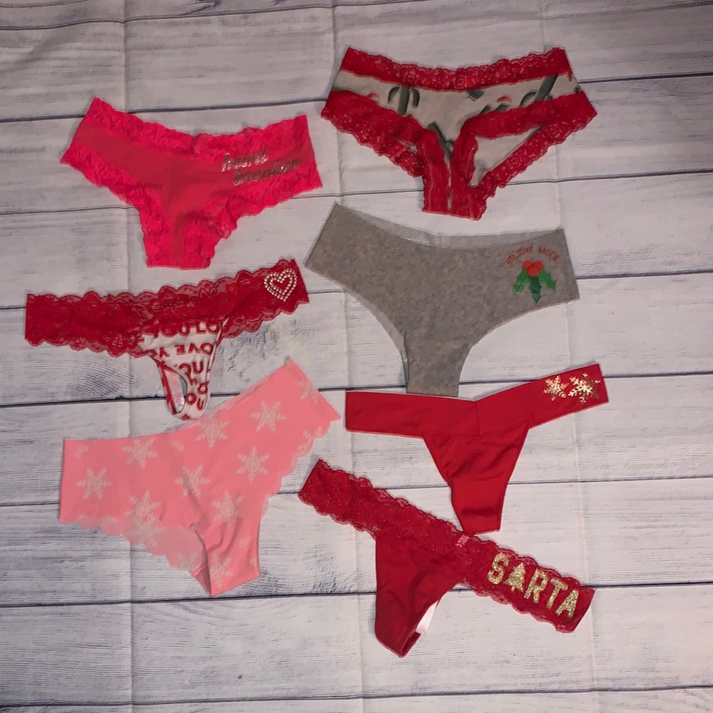 PINK/VS Seasonal Panty Bundle (7)